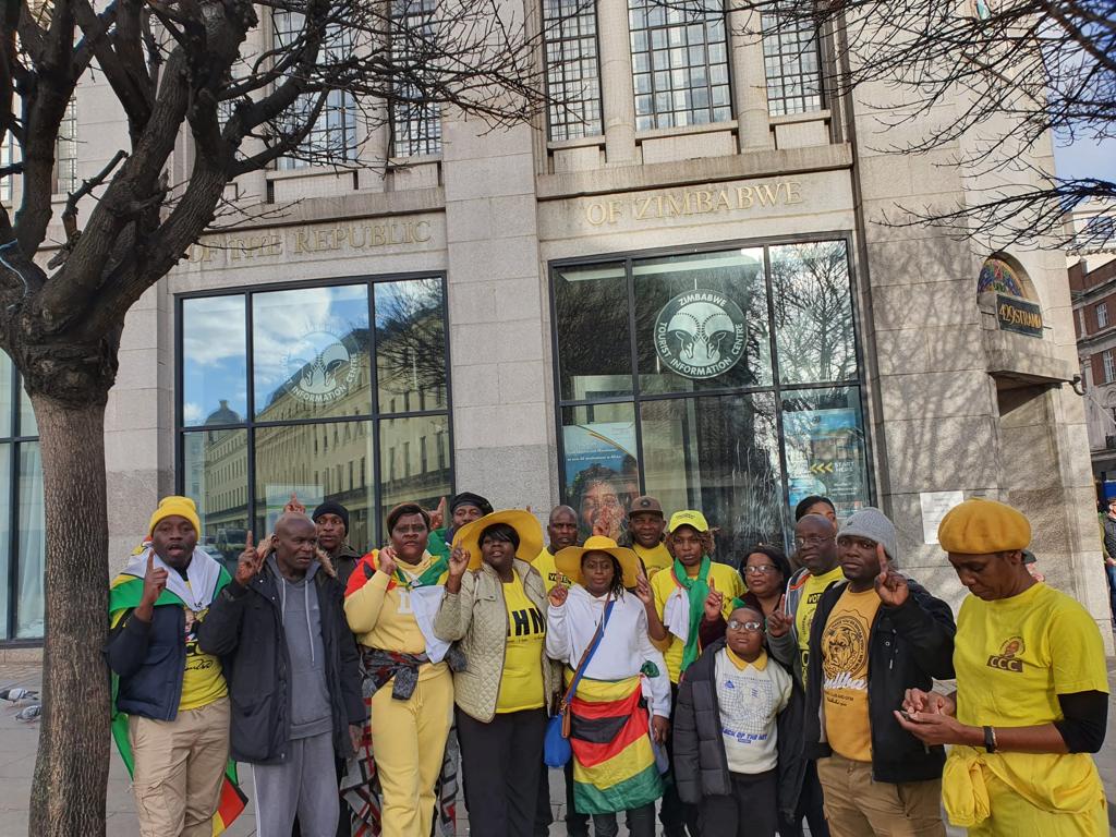 At the Zimbabwe Embassy - 429 The Strand, London