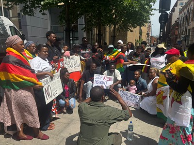 Protests at the Zimbabwe Embassy